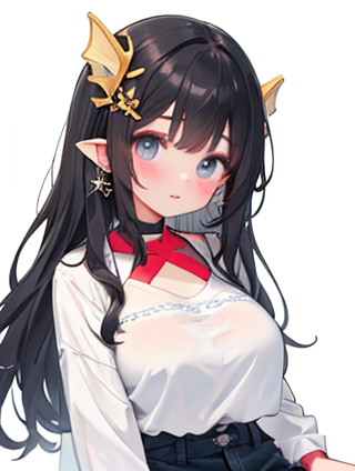 白裙子与黑打底的和谐演绎